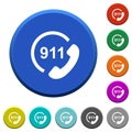 Emergency call 911 beveled buttons