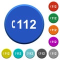 Emergency call 112 beveled buttons