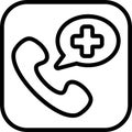Emergency Call Button Vector Icon Royalty Free Stock Photo