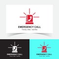 Emergency Call Logo Design Template. emergency call. Royalty Free Stock Photo