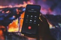 Emergency call on 911. Phone calling to 911 Royalty Free Stock Photo