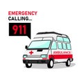 Emergency calling banner poster design vector illustration