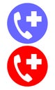 Emergency calling service set icon Royalty Free Stock Photo