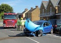 Emergency car accident scene