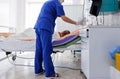 Emergency care in a hospital, safely dying patient. Royalty Free Stock Photo