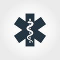 Emergency Care icon. Line style icon design Emergency Care icon design from medicine collection. Pictogram isolated on white. Perf Royalty Free Stock Photo