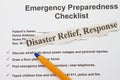 Emergency checklist Royalty Free Stock Photo