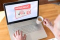 Emergency concept on a laptop Royalty Free Stock Photo