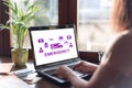 Emergency concept on a laptop screen Royalty Free Stock Photo