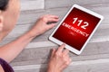 Emergency concept on a tablet Royalty Free Stock Photo