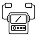 Emergency defibrillator icon outline vector. Automatic care