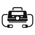 Emergency defibrillator icon simple vector. Automatic care