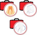 Emergency dental care. Icons