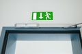 Emergency Evacuation Sign Royalty Free Stock Photo
