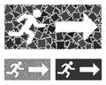 Emergency exit Composition Icon of Bumpy Items Royalty Free Stock Photo