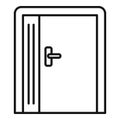 Emergency exit icon, outline style Royalty Free Stock Photo