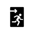 Emergency exit icon and simple flat symbol for website,mobile,logo,app,UI Royalty Free Stock Photo