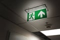 Emergency exit at night in office Royalty Free Stock Photo