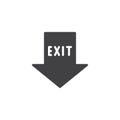 Emergency exit pointer icon vector Royalty Free Stock Photo