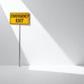Emergency Exit Sign in a Beam of Light Royalty Free Stock Photo