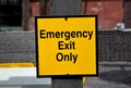 Emergency exit only sign Royalty Free Stock Photo