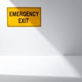 Emergency Exit Sign with Dramatic Light and Shadow Royalty Free Stock Photo