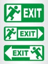 Emergency exit sign Royalty Free Stock Photo