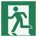 Emergency exit sign left - emergeny exit vector illustration Royalty Free Stock Photo