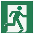Emergency exit sign right - emergeny exit vector illustration Royalty Free Stock Photo