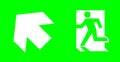 emergency/exit sign without text on green background for standard emergency escape lighting/ Thai standard emergency exit sign