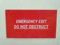 Emergency exit signage Royalty Free Stock Photo