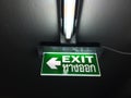 Emergency exit signsÃ Â¸Â¡Emergency exit signs inside the building. Royalty Free Stock Photo
