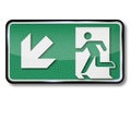 Emergency exit to the left below