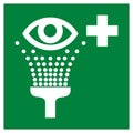 Emergency eye wash station sign Royalty Free Stock Photo