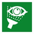 Emergency Eye Wash Symbol Sign Isolate On White Background,Vector Illustration EPS.10 Royalty Free Stock Photo