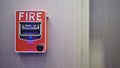 Emergency Fire alarm notifier or alert or bell warning equipment use when on fire Royalty Free Stock Photo