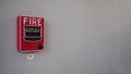 Emergency Fire alarm notifier or alert or bell warning equipment use when on fire Royalty Free Stock Photo