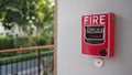 Emergency Fire alarm notifier or alert or bell warning equipment use when on fire Royalty Free Stock Photo