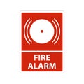 Emergency fire alarm sign Royalty Free Stock Photo