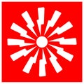 Emergency Fire Alarm Sign Isolate On White Background,Vector Illustration EPS.10 Royalty Free Stock Photo