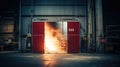 emergency fire door Royalty Free Stock Photo