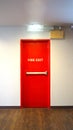 Emergency fire exit door. Royalty Free Stock Photo