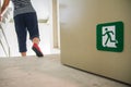 emergency fire exit door Royalty Free Stock Photo