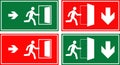 Emergency fire exit sign, Emergency sign, Emergency exit, Emergency Exit sign board, Green emergency exit sign, Fire sign Royalty Free Stock Photo