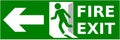 Emergency fire exit sign show the way to escape Royalty Free Stock Photo