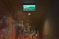 Emergency fire exit sign show the way to escape with the smoke Royalty Free Stock Photo