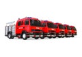 Emergency Fire Trucks fleet Royalty Free Stock Photo
