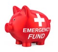 Emergency Fund Piggy Bank Isolated Royalty Free Stock Photo