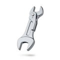 emergency gas shutoff wrench (steel) on a solid white background Royalty Free Stock Photo