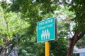 Emergency assembly point sign translate in Thai Royalty Free Stock Photo